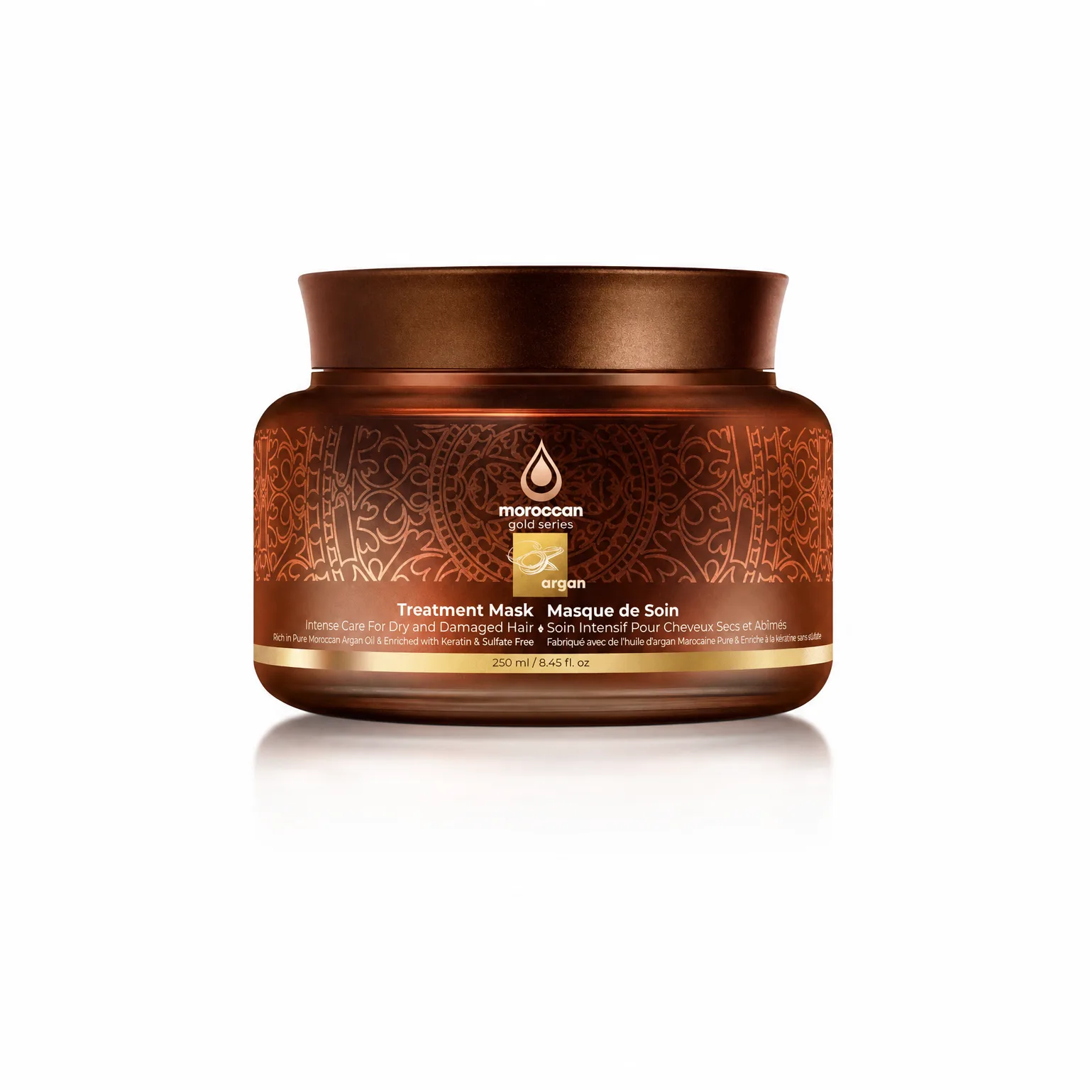 מסכת הזנה לשיער יבש ופגום - Moroccan Gold Series - 550ml
